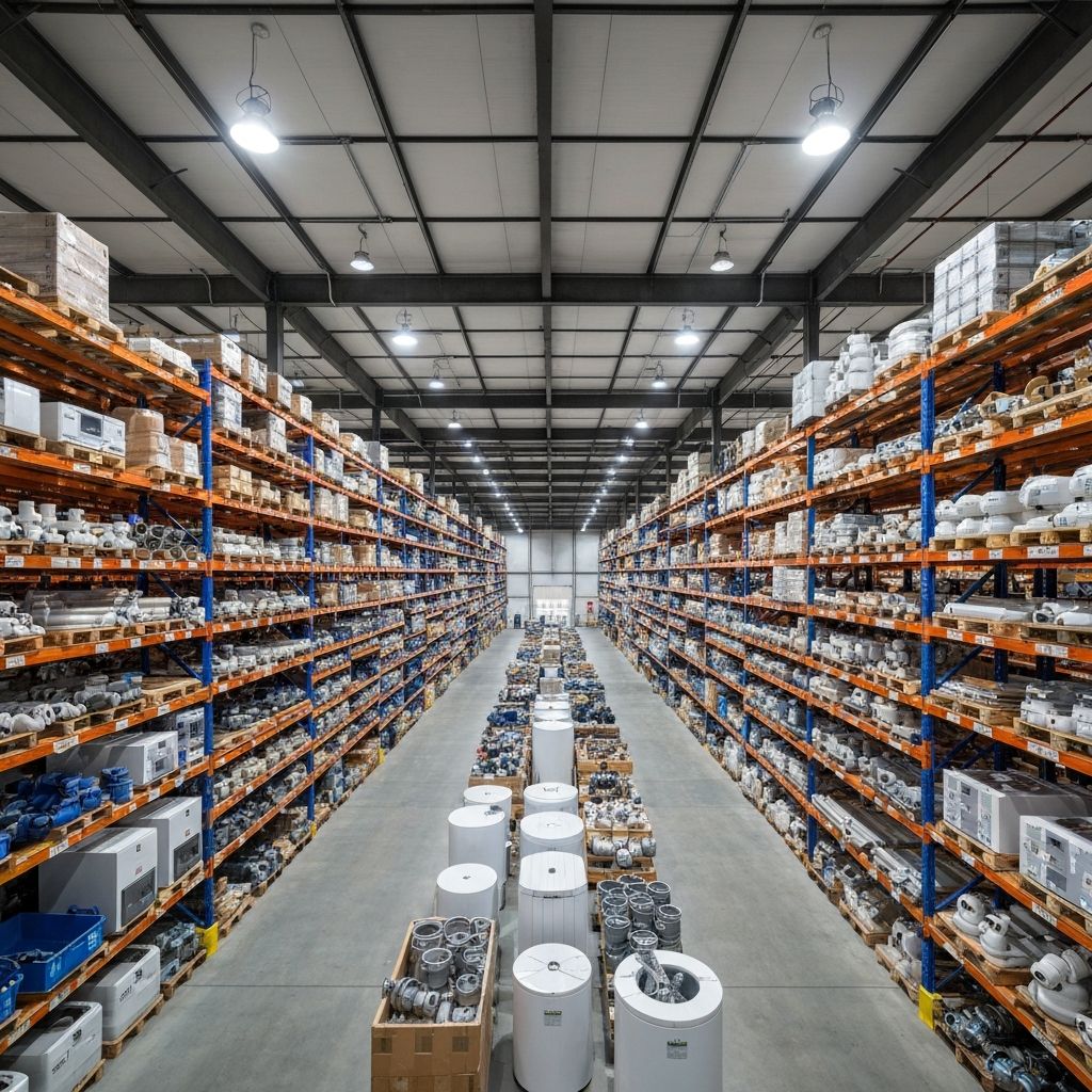 W11 Plumbing warehouse with large inventory of plumbing supplies